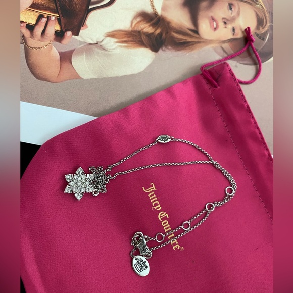 Juicy Couture Jewelry - Juicy Couture Silver Necklace Snowflake Pendant Xmas sale 🥳like for cco price🎁
